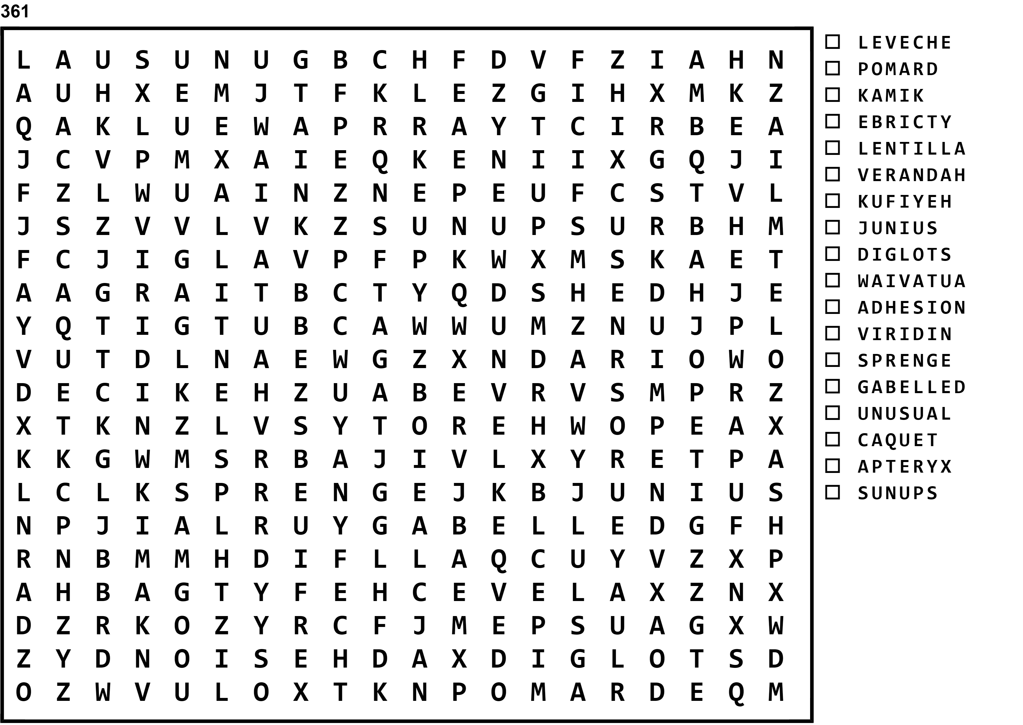 Word Search Puzzle Image