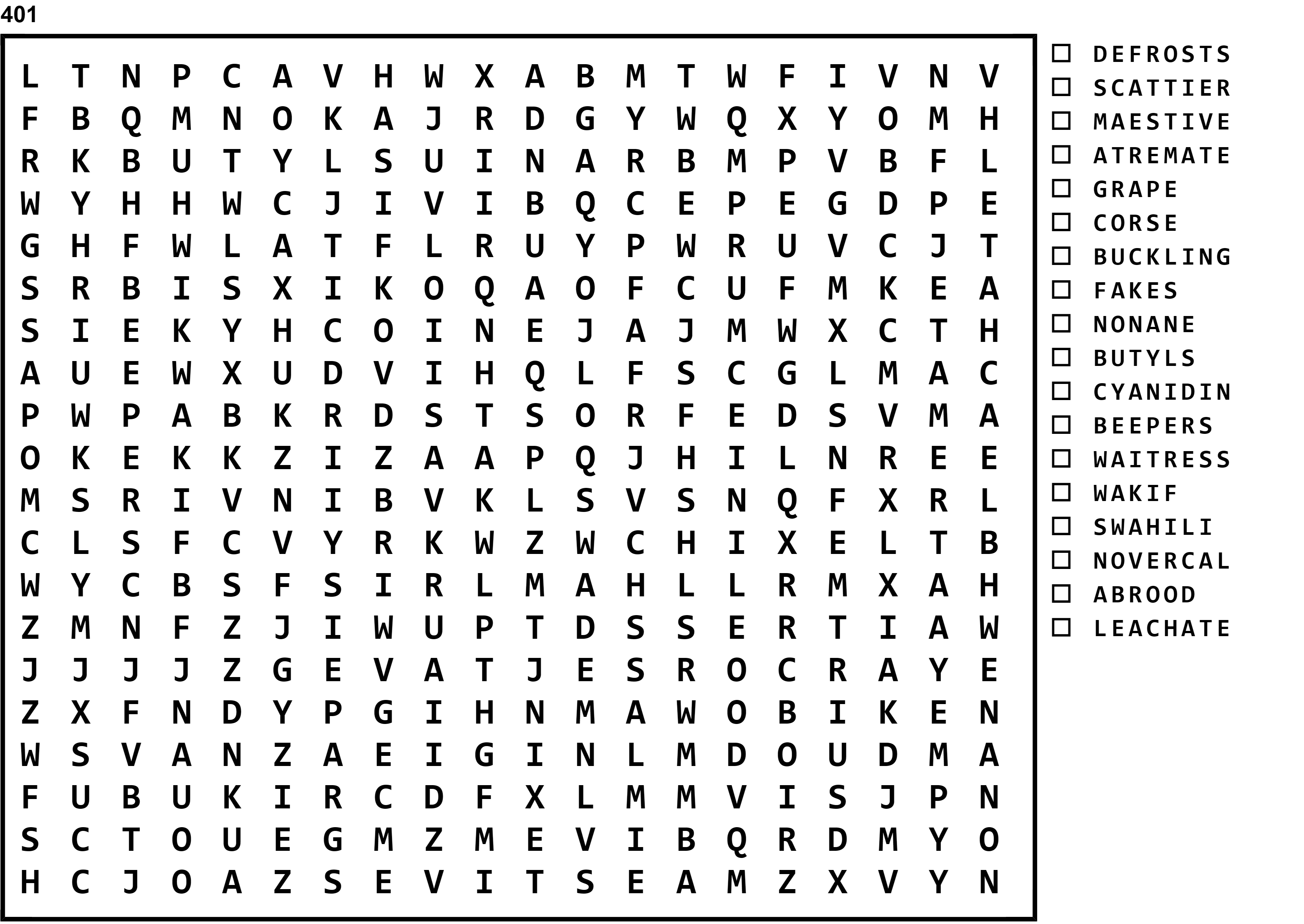 Word Search Puzzle Image