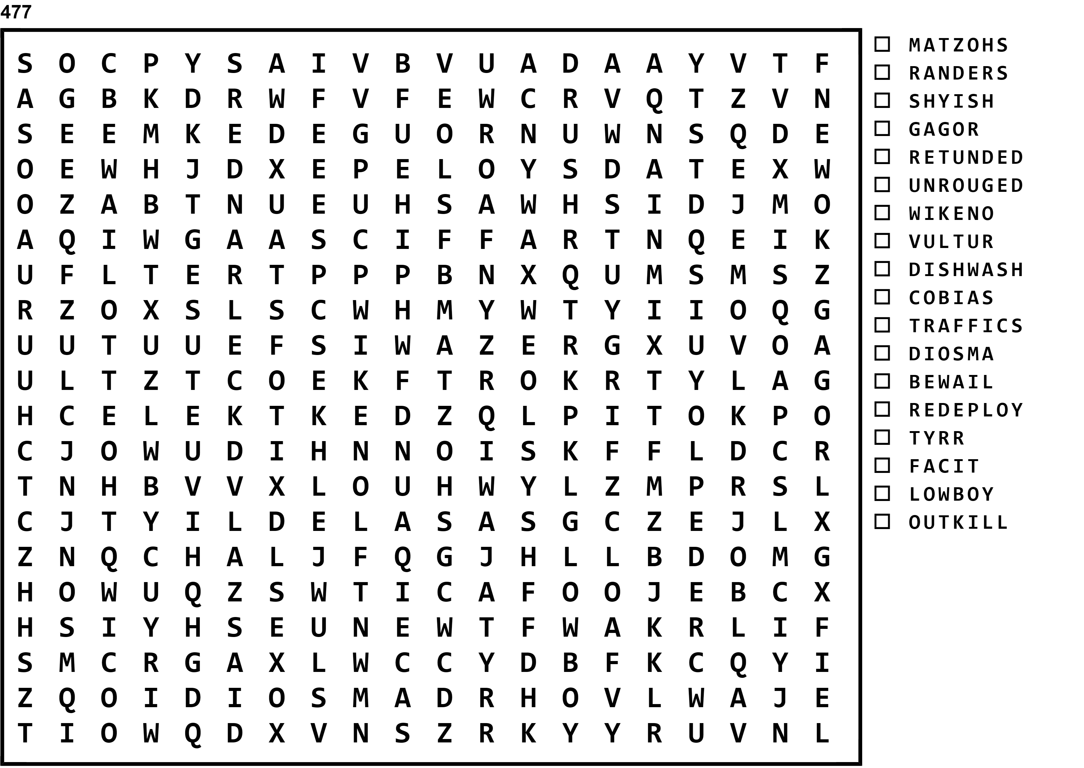 Word Search Puzzle Image