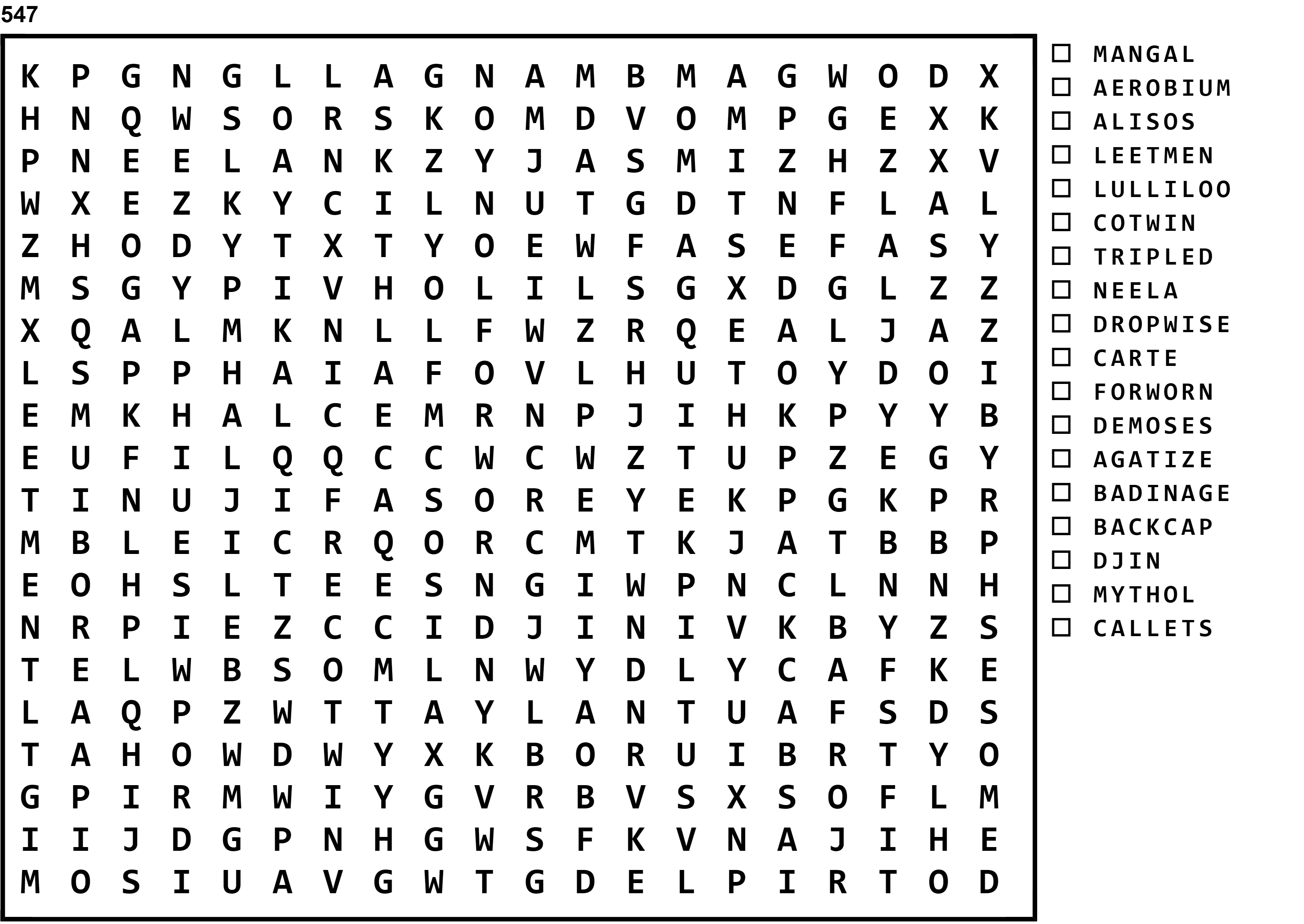 Word Search Puzzle Image