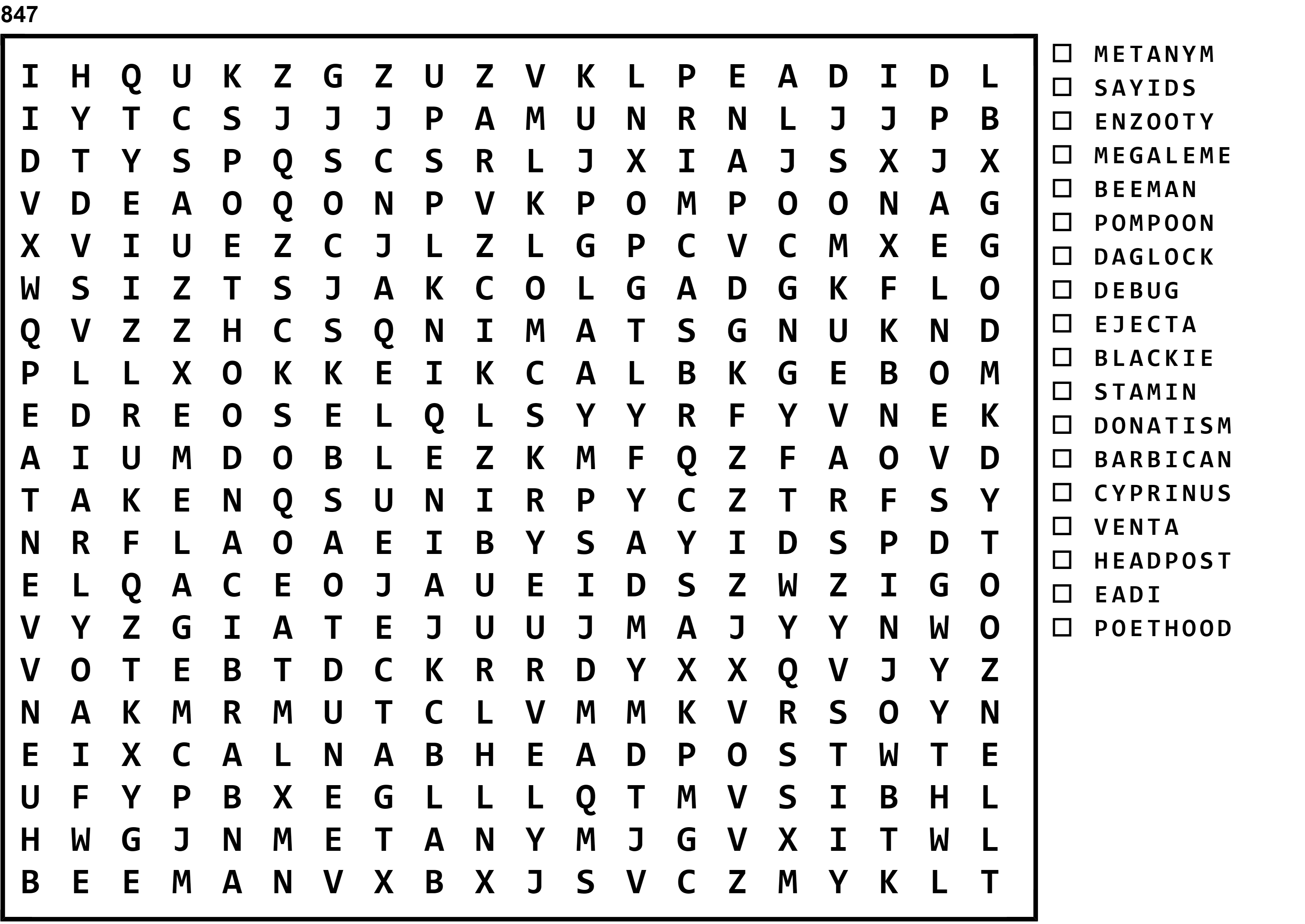 Word Search Puzzle Image