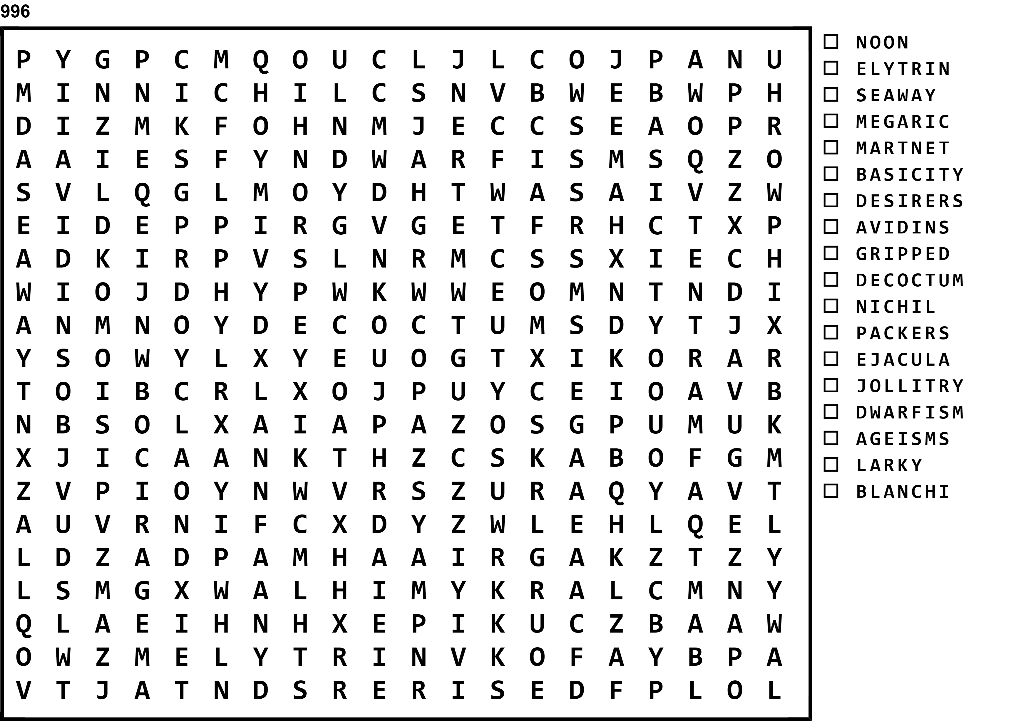 Word Search Puzzle Image
